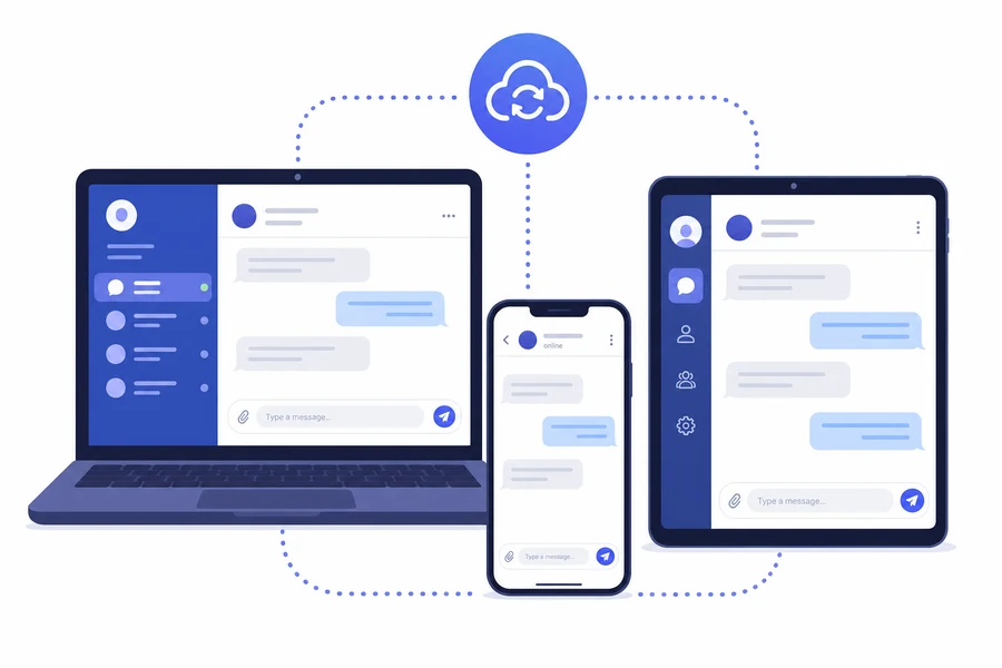 Sincronizzazione di Telegram tra Windows, macOS, Android e iPhone