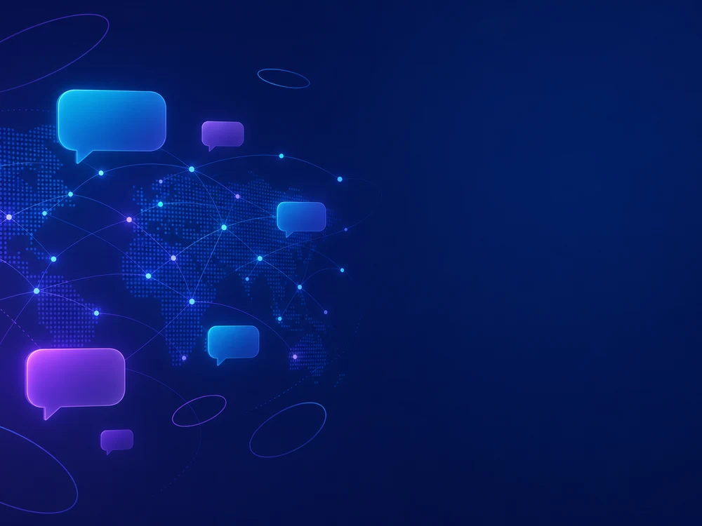 Illustrazione di Telegram su computer e smartphone collegati
