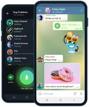 Telegram per Android e iPhone con chat di gruppo e chat vocale